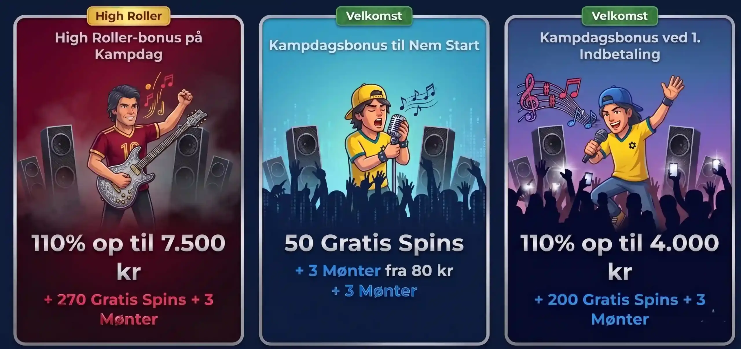 Velkomstbonus hos Rolling Slots Casino