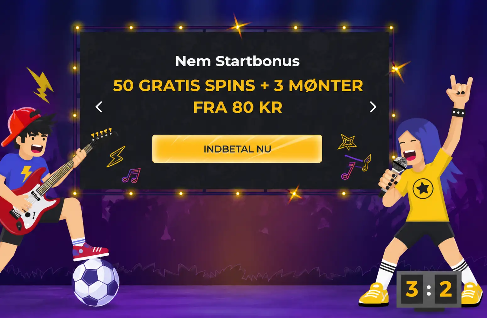Nem startbonus til nye spillere